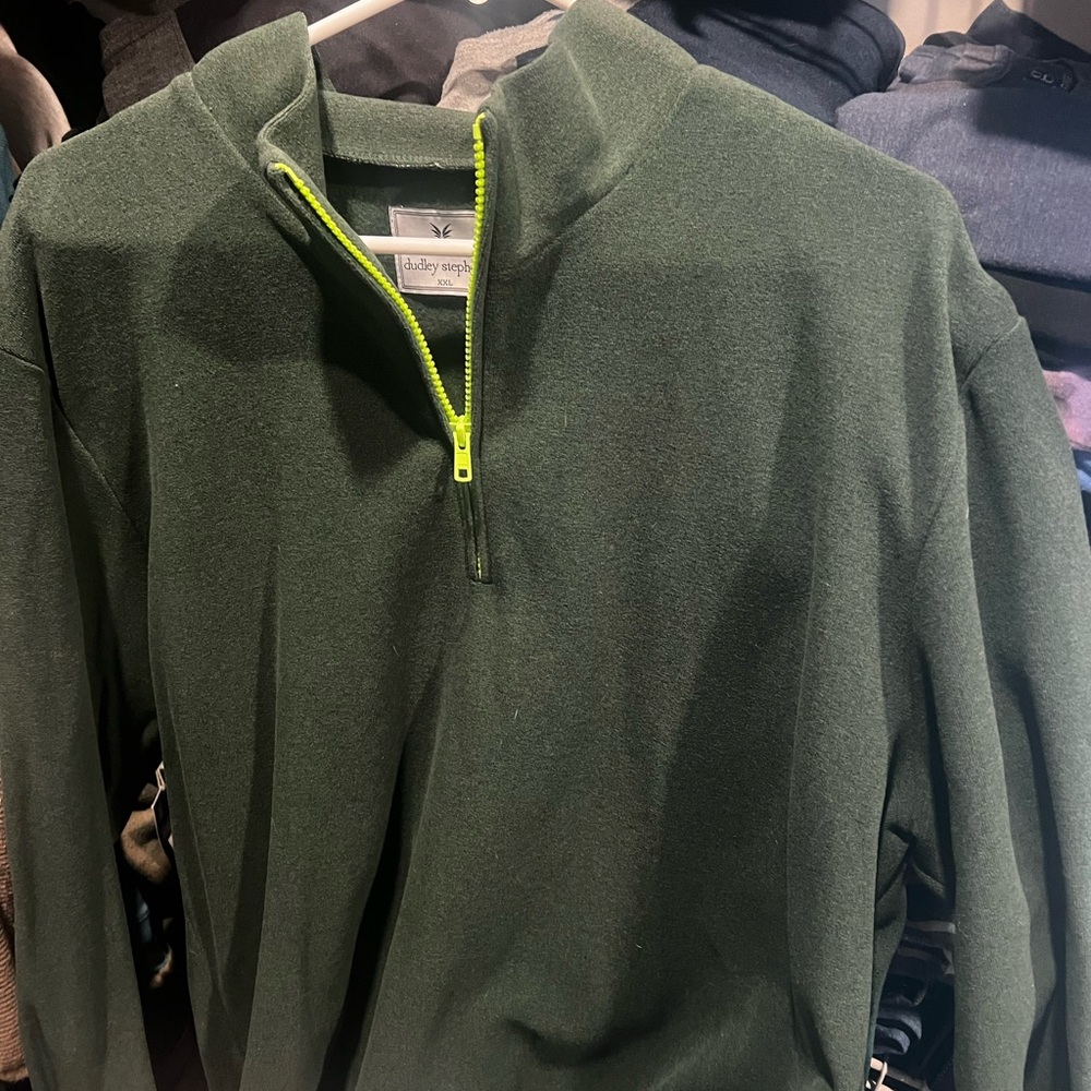 Men's Green Half-Zip Sweater